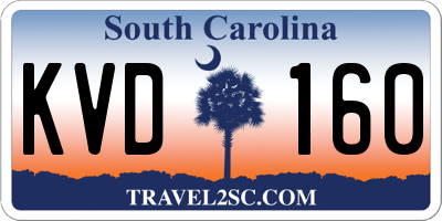 SC license plate KVD160