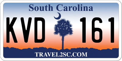 SC license plate KVD161