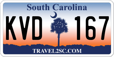 SC license plate KVD167