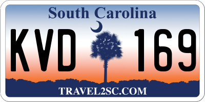 SC license plate KVD169