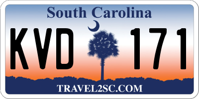 SC license plate KVD171