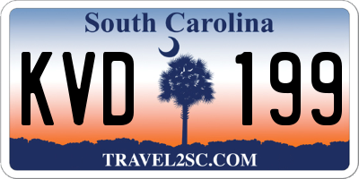 SC license plate KVD199