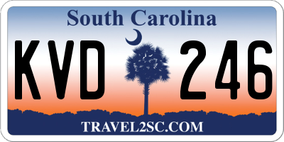 SC license plate KVD246