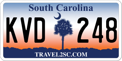 SC license plate KVD248