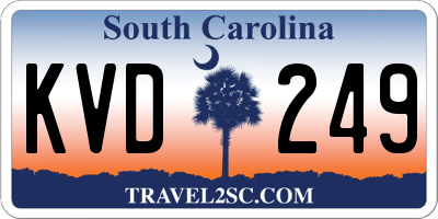 SC license plate KVD249