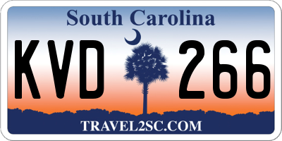 SC license plate KVD266