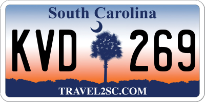 SC license plate KVD269