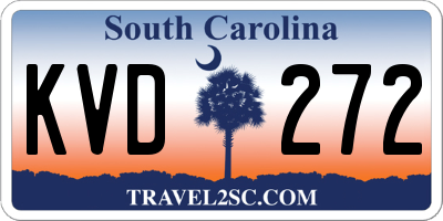 SC license plate KVD272