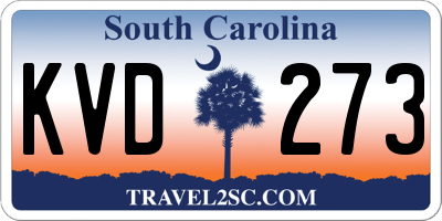 SC license plate KVD273