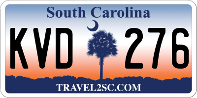 SC license plate KVD276