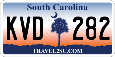 SC license plate KVD282