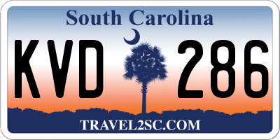 SC license plate KVD286