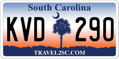 SC license plate KVD290