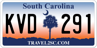 SC license plate KVD291