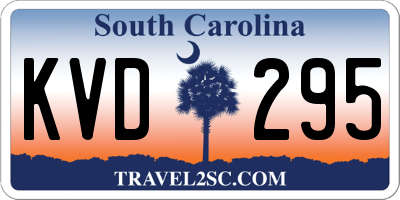 SC license plate KVD295