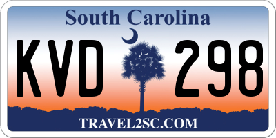 SC license plate KVD298