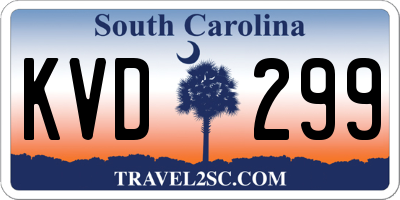SC license plate KVD299