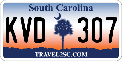 SC license plate KVD307