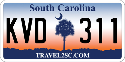 SC license plate KVD311