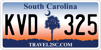 SC license plate KVD325