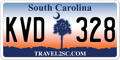 SC license plate KVD328