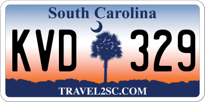 SC license plate KVD329