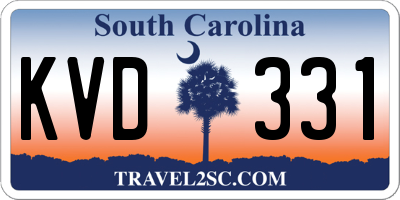 SC license plate KVD331