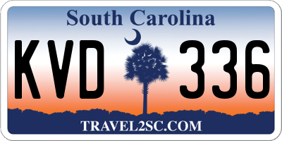SC license plate KVD336