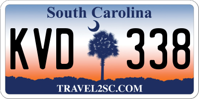 SC license plate KVD338