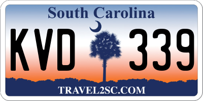 SC license plate KVD339