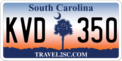 SC license plate KVD350