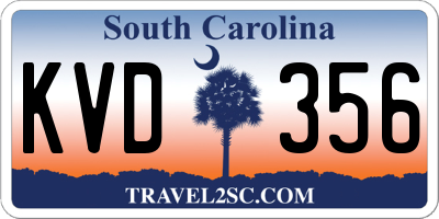 SC license plate KVD356