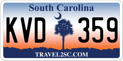 SC license plate KVD359