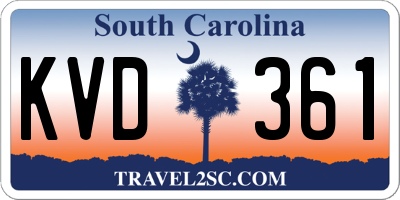 SC license plate KVD361