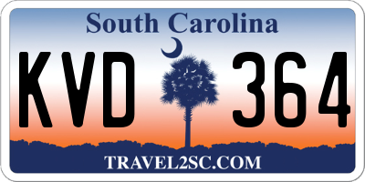 SC license plate KVD364