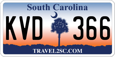 SC license plate KVD366