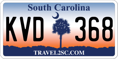 SC license plate KVD368