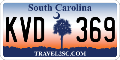 SC license plate KVD369