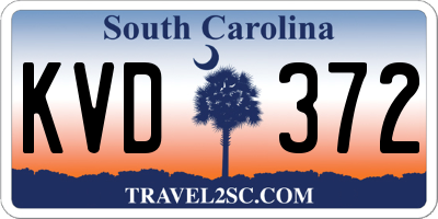 SC license plate KVD372