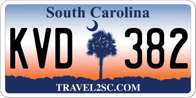 SC license plate KVD382