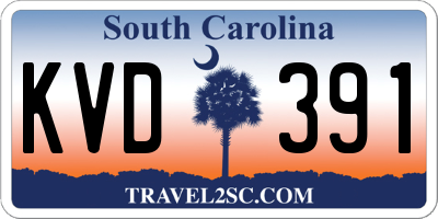 SC license plate KVD391