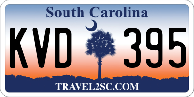 SC license plate KVD395