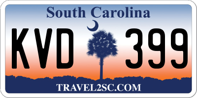 SC license plate KVD399