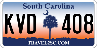 SC license plate KVD408