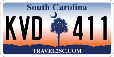 SC license plate KVD411