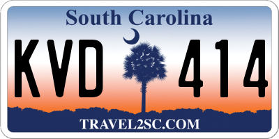 SC license plate KVD414