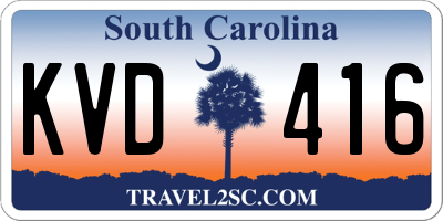 SC license plate KVD416