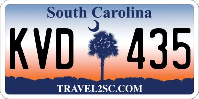 SC license plate KVD435