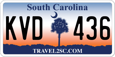 SC license plate KVD436