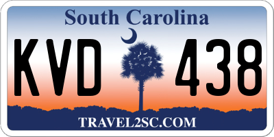 SC license plate KVD438
